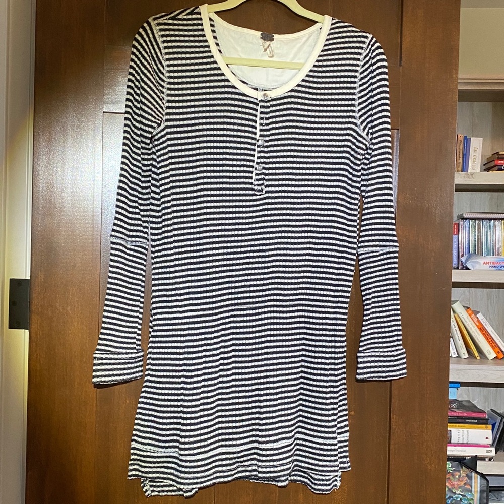 Free People Striped Henley Tunic size XS - Picture 3 of 7